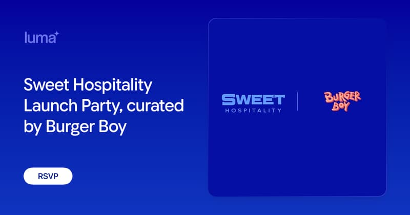 Sweet Hospitality launch party artwork